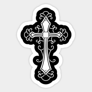 Celtic style intricate cross Sticker